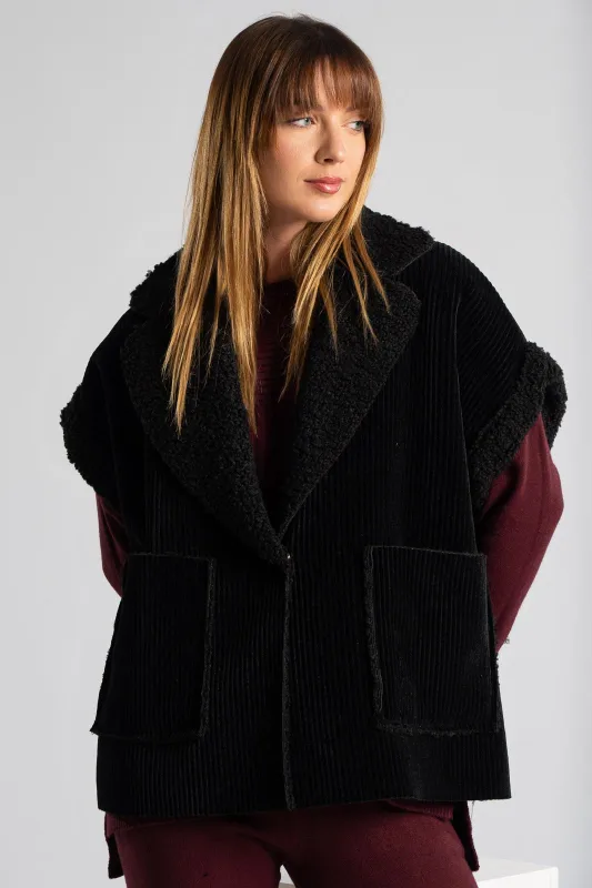 Cardigan Corduroy Teddy Lining