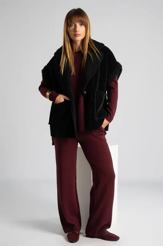 Cardigan Corduroy Teddy Lining
