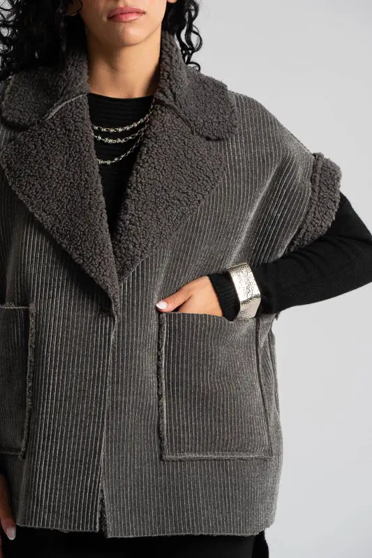 Cardigan Corduroy Teddy Lining