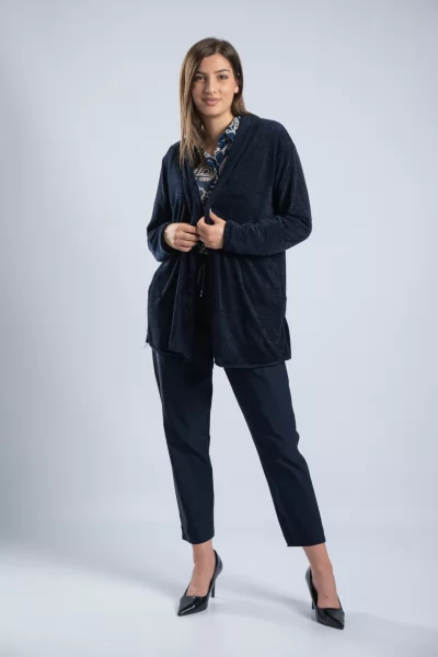 Ζακέτα Κοτλέ Velvet Navy Blue