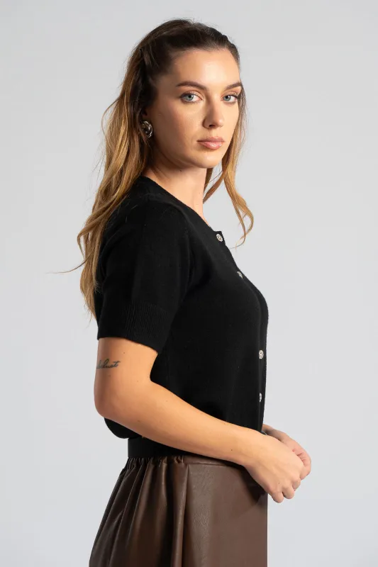 Cardigan Strass Buttons