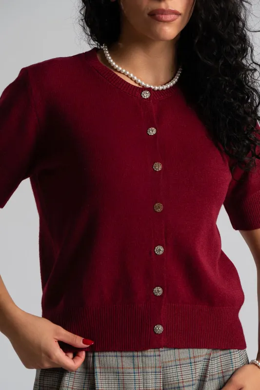 Cardigan Strass Buttons