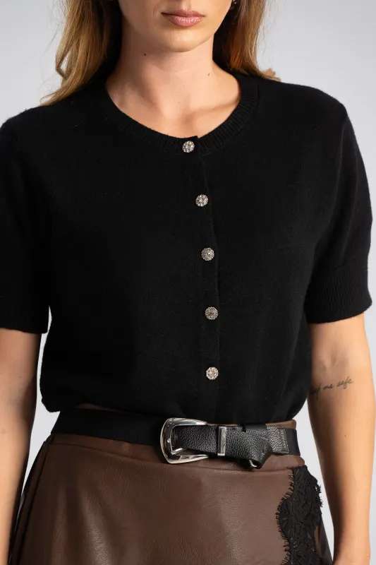 Cardigan Strass Buttons