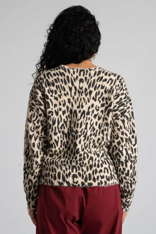 Cardigan Leopard Long Sleeve 