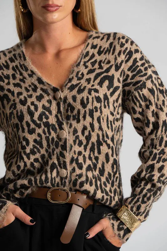 Cardigan Leopard Long Sleeve 