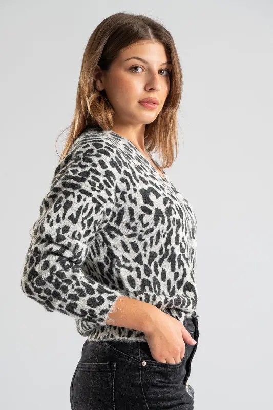 Ζακέτα Μακριά Μανίκια Leopar