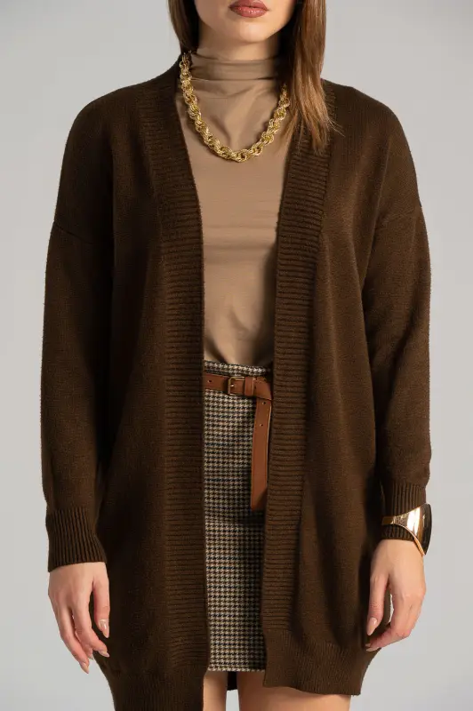 Cardigan Long Sleeve Rib 