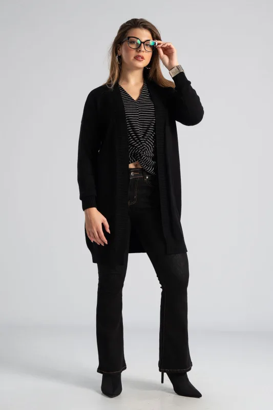 Cardigan Long Sleeve Rib 