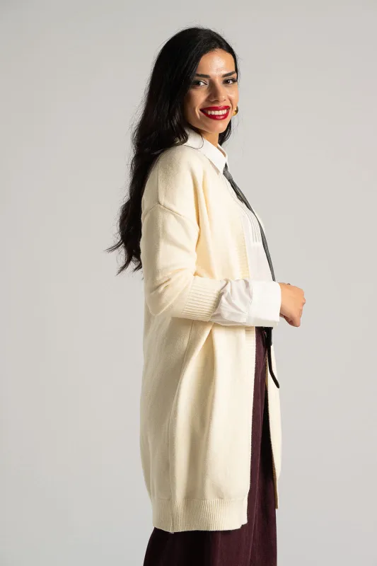 Cardigan Long Sleeve Rib 