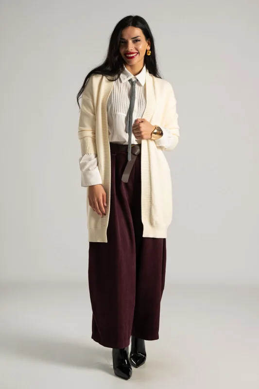 Cardigan Long Sleeve Rib 