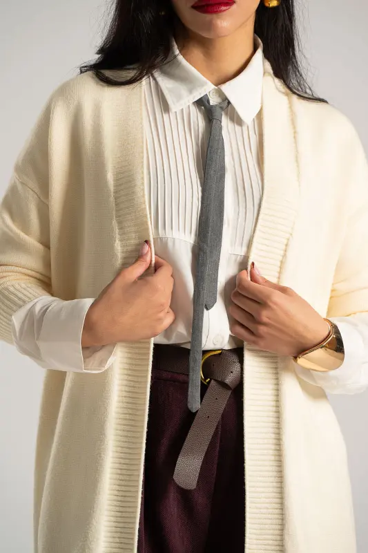 Cardigan Long Sleeve Rib 