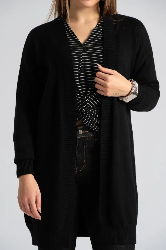 Cardigan Long Sleeve Rib 