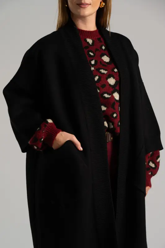 Ζακέτα Μακριά Rib Λεπτομέρειες