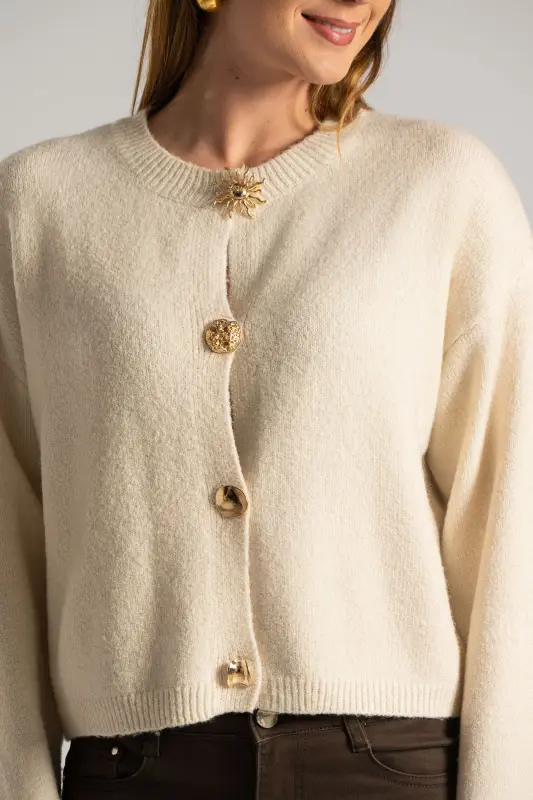 Ζακέτα Mao Μεταλλικά Κουμπιά