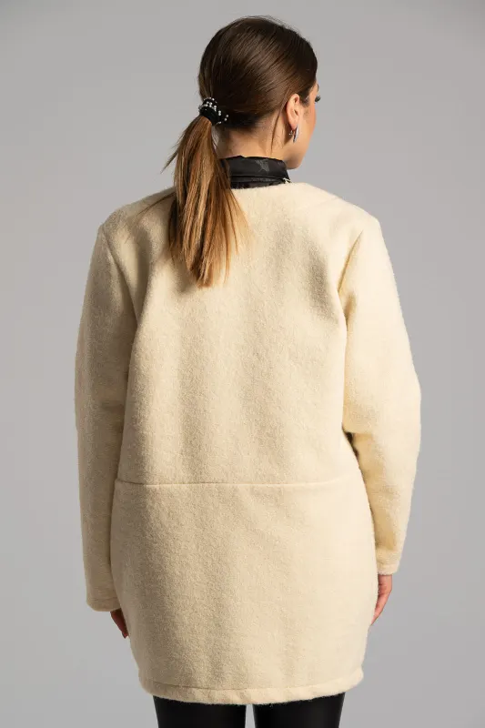 Ζακέτα Mao Χνουδωτή