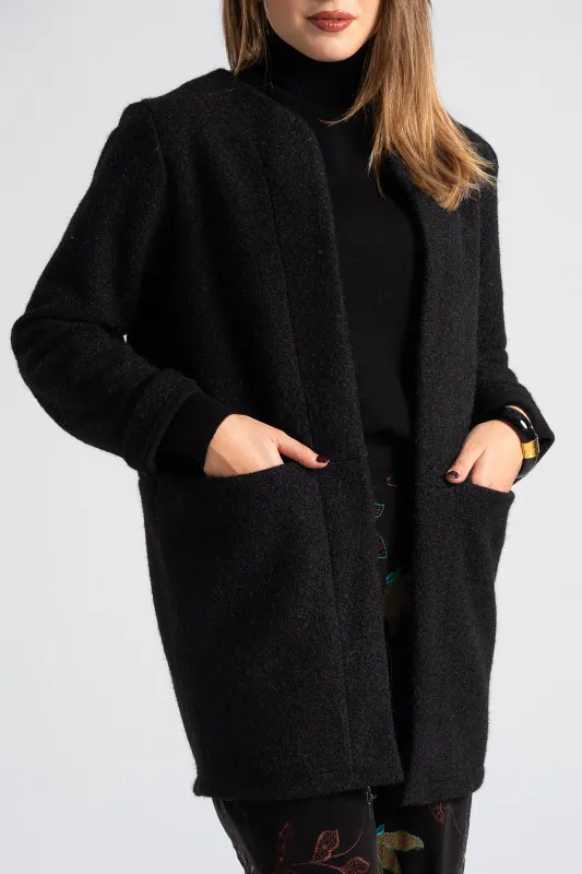 Ζακέτα Mao Χνουδωτή