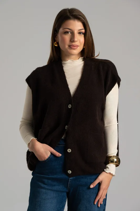 Ζακέτα Melange Κοντά Μανίκια