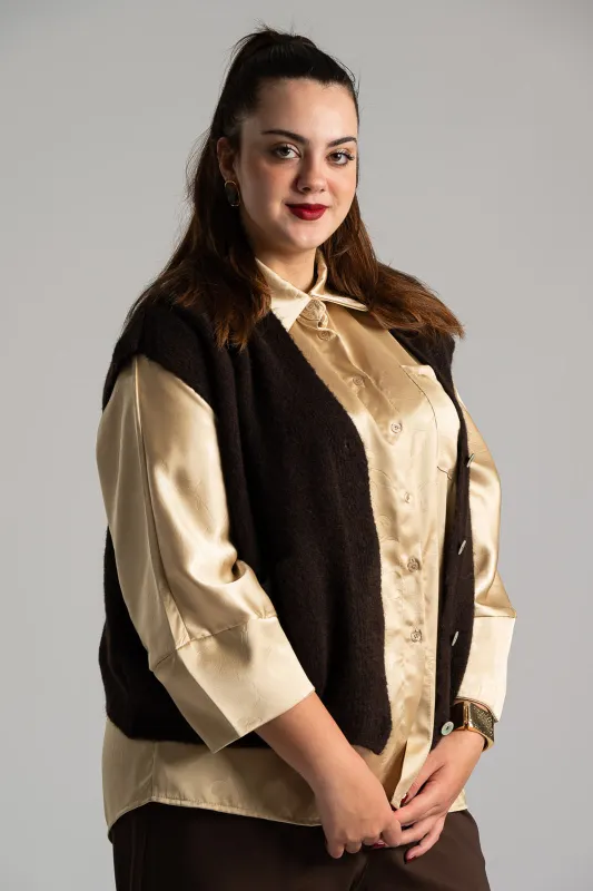 Cardigan Melange Short Sleeve 