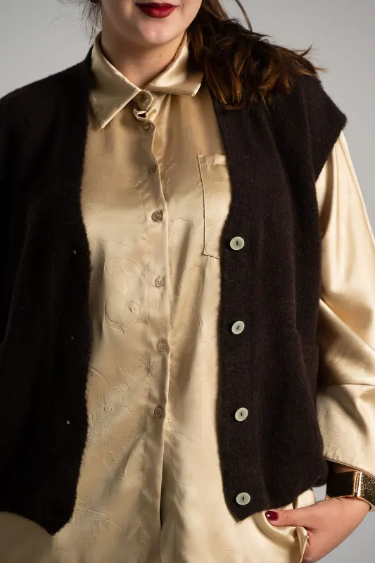 Cardigan Melange Short Sleeve 