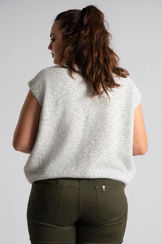 Cardigan Melange Short Sleeve 