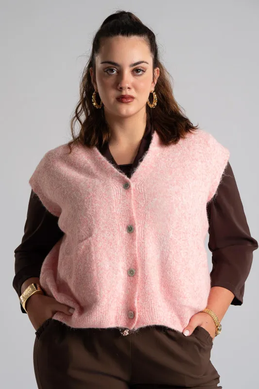 Cardigan Melange Short Sleeve 