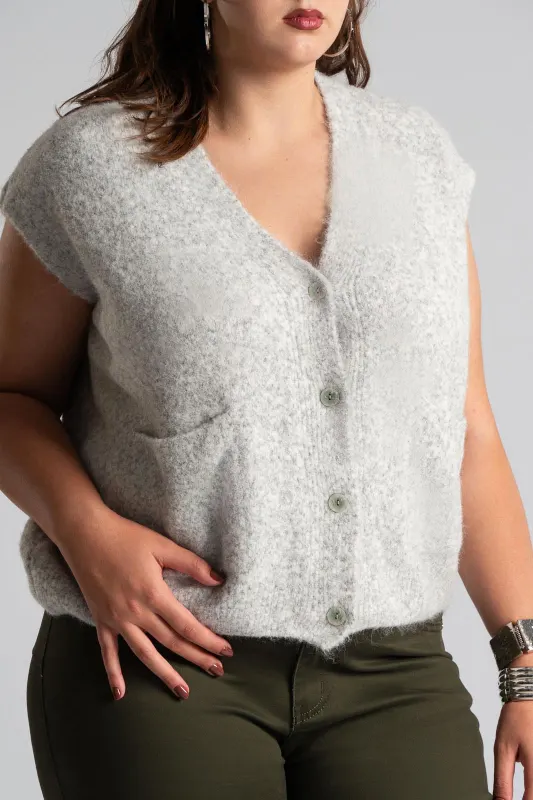 Cardigan Melange Short Sleeve 