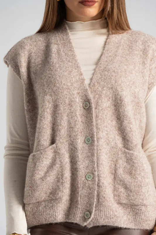 Cardigan Melange Short Sleeve 