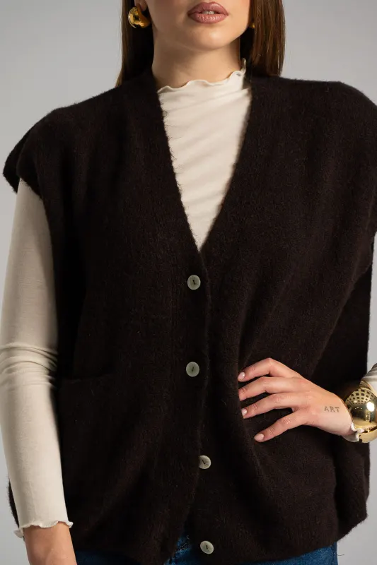 Cardigan Melange Short Sleeve 