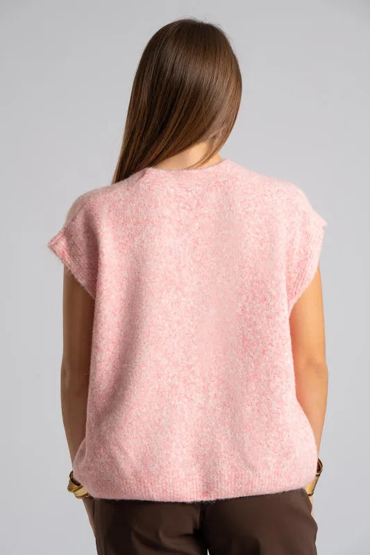 Cardigan Melange Short Sleeve 