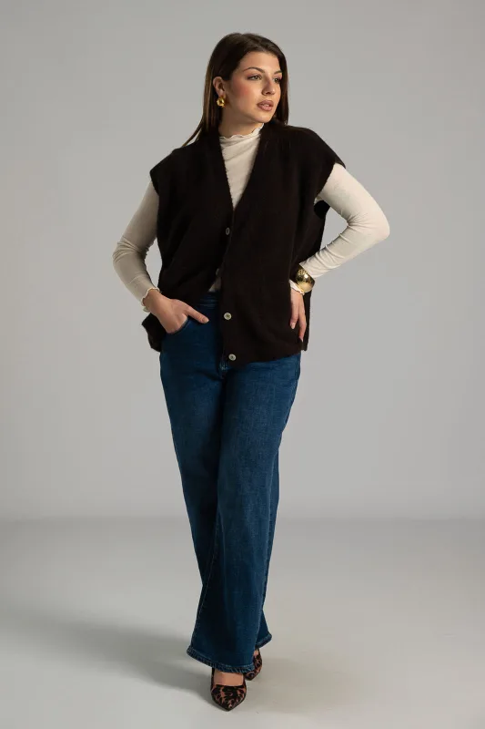 Cardigan Melange Short Sleeve 