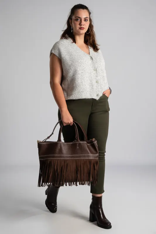 Cardigan Melange Short Sleeve 