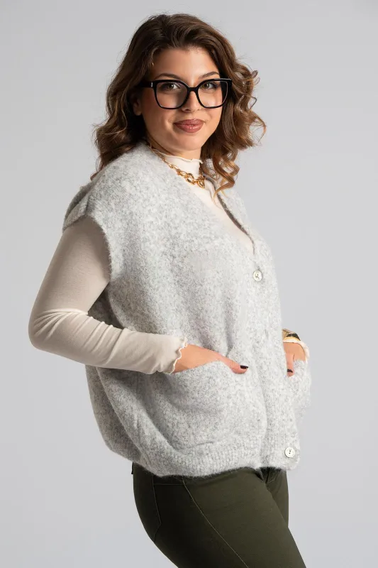 Cardigan Melange Short Sleeve 