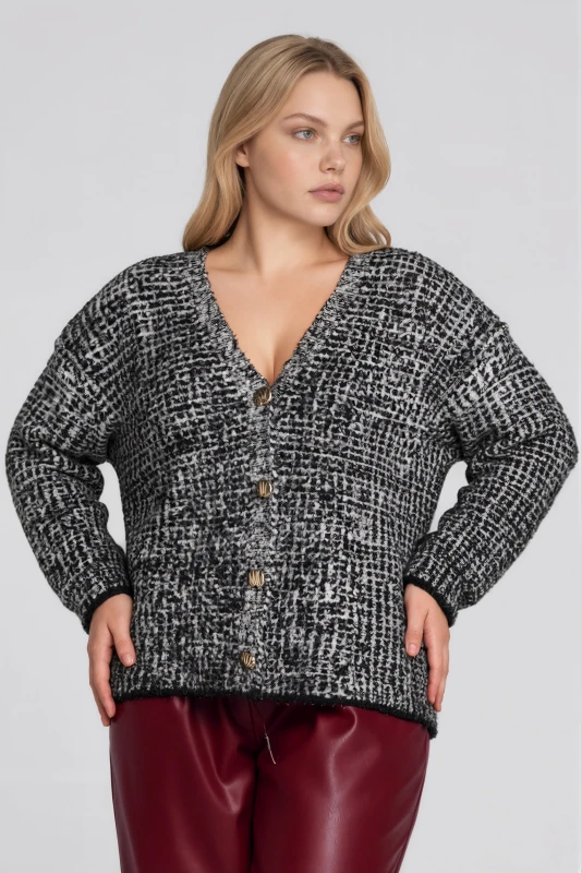 Cardigan Melange Knit 