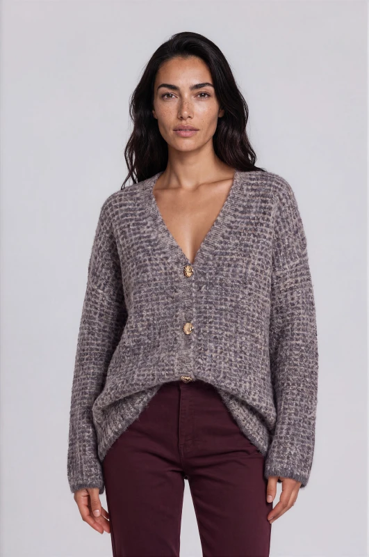 Cardigan Melange Knit 