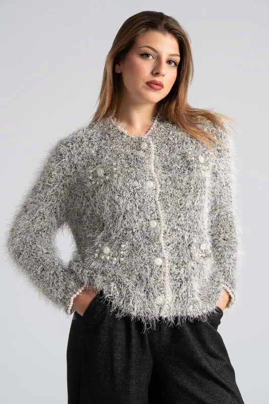 Ζακέτα Μεταλλιζέ Πέρλες