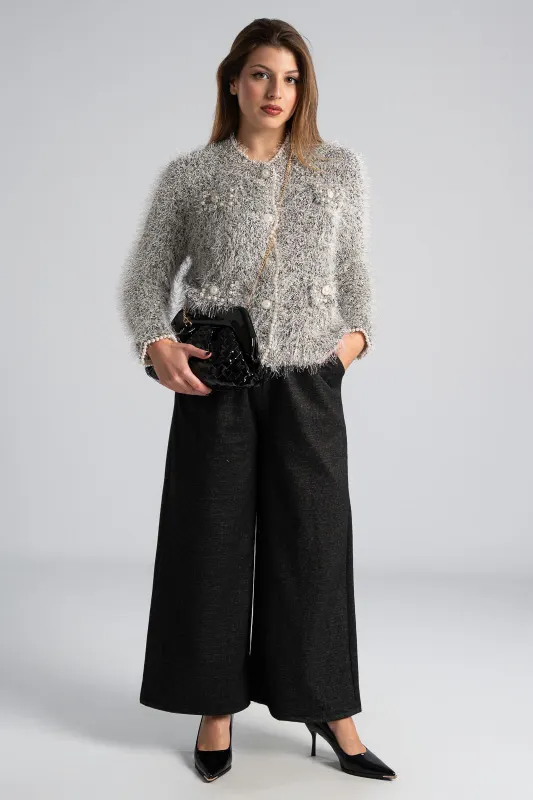 Metallic Pearl Cardigan 