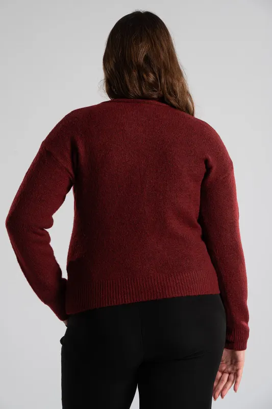 Cardigan Single-color Heart Buttons