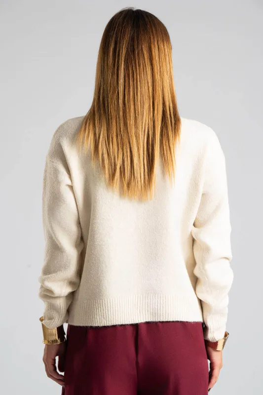 Cardigan Single-color Heart Buttons