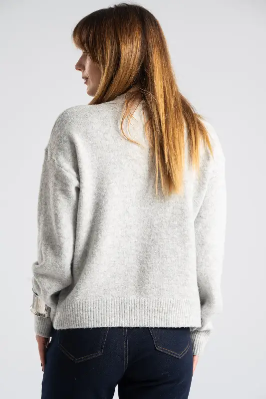 Cardigan Single-color Heart Buttons