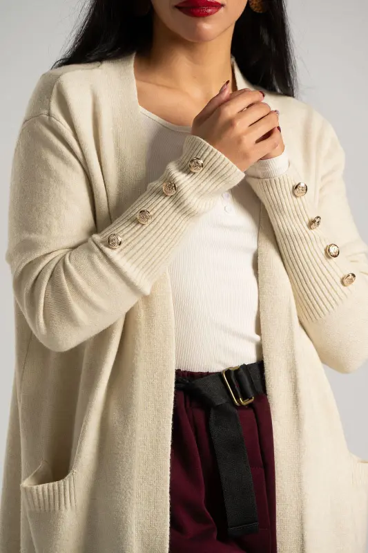 Jacket Single-color with Metal Buttons