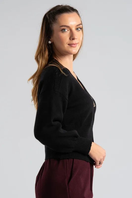 Cardigan Knitted Crop Pin 