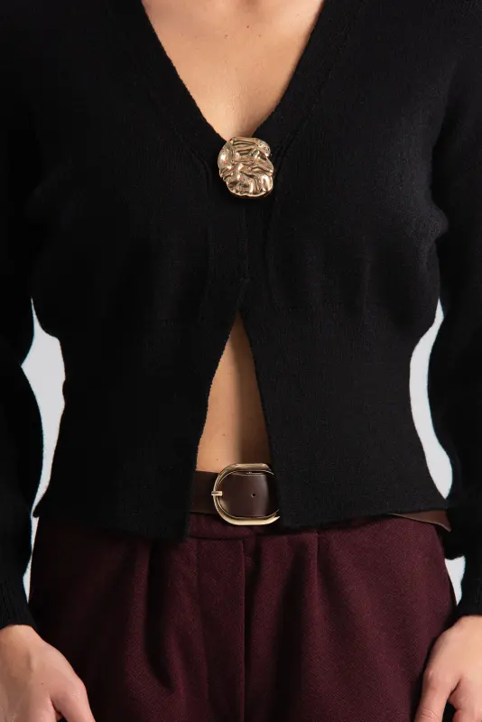 Cardigan Knitted Crop Pin 