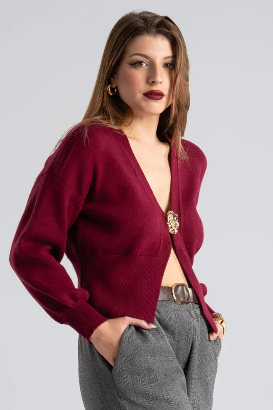 Cardigan Knitted Crop Pin 