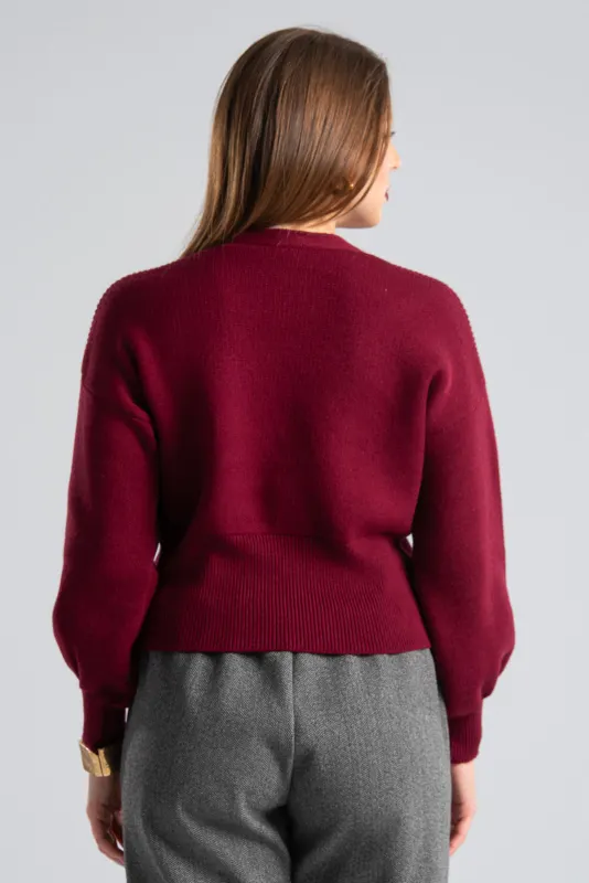 Cardigan Knitted Crop Pin 