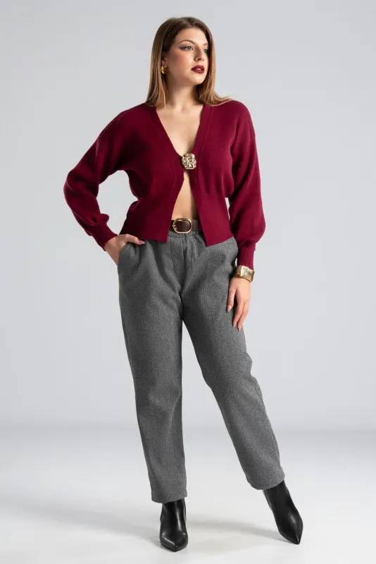 Cardigan Knitted Crop Pin 