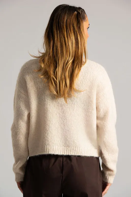 Knitted Cardigan Bow