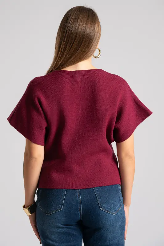 Knitted Cardigan Short Sleeves