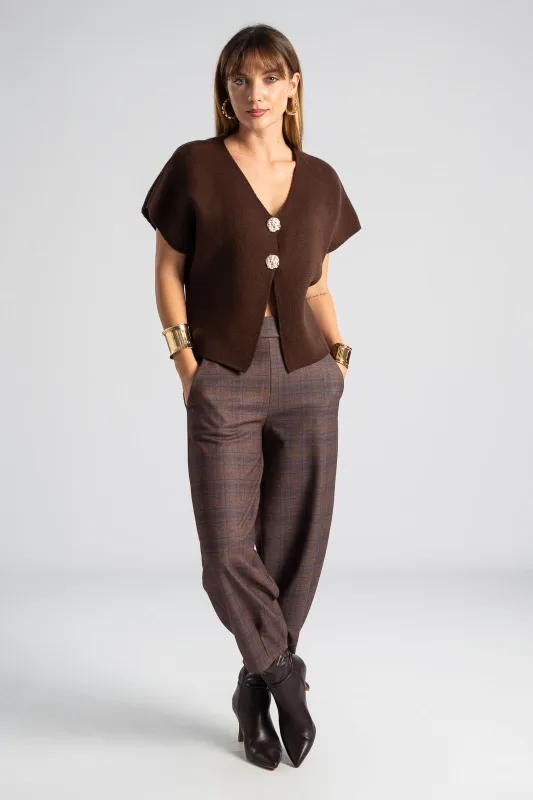 Knitted Cardigan Short Sleeves