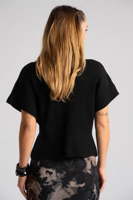 Knitted Cardigan Short Sleeves