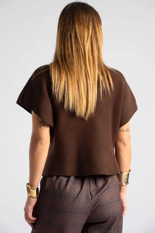 Knitted Cardigan Short Sleeves